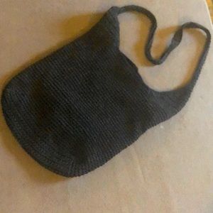 Dark brown beach bag